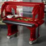 Cambro VBR5158 Hot Red 5' Versa Food / Salad Bar with Standard Casters Cambro VBR5158 Hot Red 5' Versa Food / Salad Bar with Standard Casters