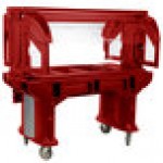 Cambro VBR5158 Hot Red 5' Versa Food / Salad Bar with Standard Casters Cambro VBR5158 Hot Red 5' Versa Food / Salad Bar with Standard Casters