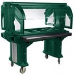 Cambro VBR5158 Hot Red 5' Versa Food / Salad Bar with Standard Casters Cambro VBR5158 Hot Red 5' Versa Food / Salad Bar with Standard Casters