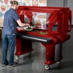 Cambro VBR5158 Hot Red 5' Versa Food / Salad Bar with Standard Casters Cambro VBR5158 Hot Red 5' Versa Food / Salad Bar with Standard Casters