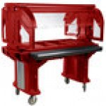 Cambro VBR5158 Hot Red 5' Versa Food / Salad Bar with Standard Casters Cambro VBR5158 Hot Red 5' Versa Food / Salad Bar with Standard Casters