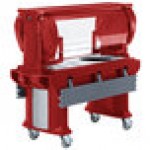 Cambro VBR5158 Hot Red 5' Versa Food / Salad Bar with Standard Casters Cambro VBR5158 Hot Red 5' Versa Food / Salad Bar with Standard Casters