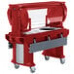 Cambro VBR5158 Hot Red 5' Versa Food / Salad Bar with Standard Casters Cambro VBR5158 Hot Red 5' Versa Food / Salad Bar with Standard Casters
