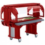 Cambro VBR5158 Hot Red 5' Versa Food / Salad Bar with Standard Casters Cambro VBR5158 Hot Red 5' Versa Food / Salad Bar with Standard Casters