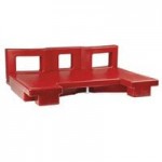 Cambro VBR5158 Hot Red 5' Versa Food / Salad Bar with Standard Casters Cambro VBR5158 Hot Red 5' Versa Food / Salad Bar with Standard Casters