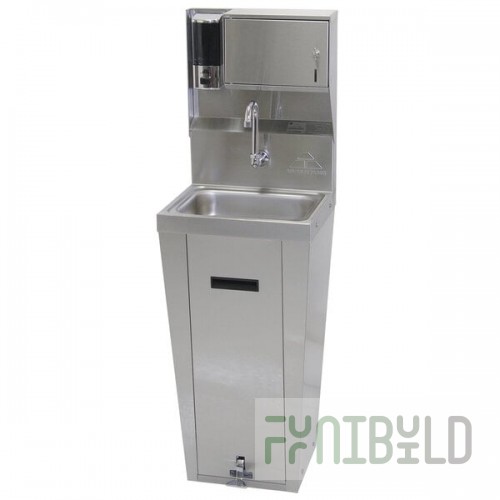 Advance Tabco 7-PS-95 Hands Free Hand Sink with Pedestal Base and Soap and Towel Dispenser