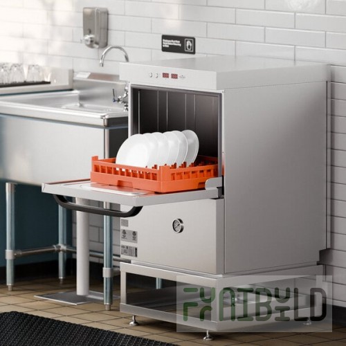 MainStreet Equipment HTUC High-Temperature Undercounter Dishwasher with 10