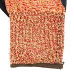 Cordova iON A4 Mandarin Orange HPPE / Glass Fiber / Synthetic Fiber Cut Resistant Food-Safe Gloves with Black Sandy Nitrile Palm Coating - Large - Pair