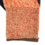 Cordova iON A4 Mandarin Orange HPPE / Glass Fiber / Synthetic Fiber Cut Resistant Food-Safe Gloves with Black Sandy Nitrile Palm Coating - Large - Pair