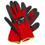 Cordova iON A4 Mandarin Orange HPPE / Glass Fiber / Synthetic Fiber Cut Resistant Food-Safe Gloves with Black Sandy Nitrile Palm Coating - Large - Pair