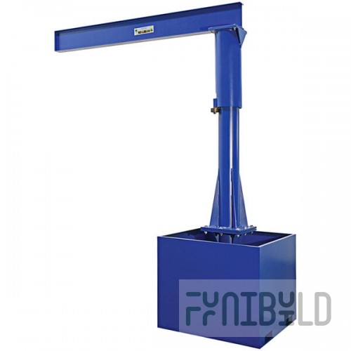 Vestil Portable Jib Crane with Empty Base JIB-CB-100-8-10