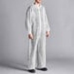 Lavex White Polypropylene 26 GSM Standard Weight Zipper Front Long Sleeve Coveralls with Elastic Wrists and Ankles - 2XL - 25/Case