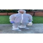 Lavex White Polypropylene 26 GSM Standard Weight Zipper Front Long Sleeve Coveralls with Elastic Wrists and Ankles - 2XL - 25/Case