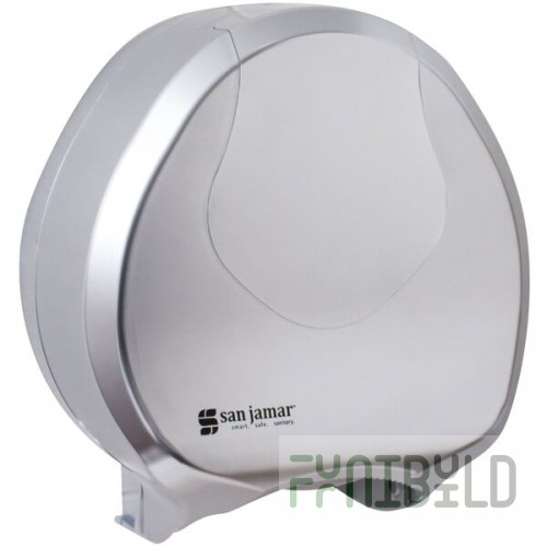 San Jamar R2070SS Summit Single Roll Jumbo Toilet Tissue Dispenser - Silver