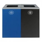 Busch Systems Spectrum 104004 32 Gallon Blue Powder-Coated Steel Decorative Recycling Bin Busch Systems Spectrum 104004 32 Gallon Blue Powder-Coated Steel Decorative Recycling Bin