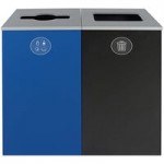 Busch Systems Spectrum 104004 32 Gallon Blue Powder-Coated Steel Decorative Recycling Bin Busch Systems Spectrum 104004 32 Gallon Blue Powder-Coated Steel Decorative Recycling Bin