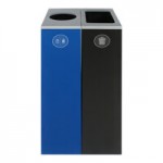 Busch Systems Spectrum 104004 32 Gallon Blue Powder-Coated Steel Decorative Recycling Bin Busch Systems Spectrum 104004 32 Gallon Blue Powder-Coated Steel Decorative Recycling Bin