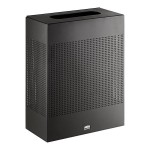 Rubbermaid® FGSR18EPLTBK Silhouettes Textured Black Steel Designer Rectangular Trash Can - 22.5 Gallon