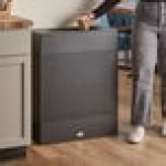 Rubbermaid® FGSR18EPLTBK Silhouettes Textured Black Steel Designer Rectangular Trash Can - 22.5 Gallon
