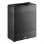 Rubbermaid® FGSR18EPLTBK Silhouettes Textured Black Steel Designer Rectangular Trash Can - 22.5 Gallon