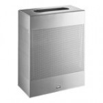Rubbermaid® FGSR18EPLTBK Silhouettes Textured Black Steel Designer Rectangular Trash Can - 22.5 Gallon