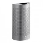 Rubbermaid® FGSR18EPLTBK Silhouettes Textured Black Steel Designer Rectangular Trash Can - 22.5 Gallon