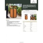 Lancaster Table & Seating 11 Gallon Steel / Wood Composite Square Decorative Outdoor Trash Can with Covered Top Lancaster Table & Seating 11 Gallon Steel / Wood Composite Square Decorative Outdoor Trash Can with Covered Top