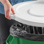 Lavex 20 Gallon Green Round Commercial Recycling Can with White Lid Lavex 20 Gallon Green Round Commercial Recycling Can with White Lid