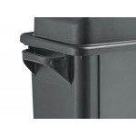 Lavex 16 Gallon Gray Slim Rectangular Trash Can with Dome Swing Lid Lavex 16 Gallon Gray Slim Rectangular Trash Can with Dome Swing Lid