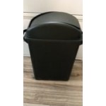 Lavex 16 Gallon Gray Slim Rectangular Trash Can with Dome Swing Lid Lavex 16 Gallon Gray Slim Rectangular Trash Can with Dome Swing Lid