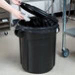 Rubbermaid® BRUTE 20 Gallon Black Executive Round Trash Can and Lid Rubbermaid® BRUTE 20 Gallon Black Executive Round Trash Can and Lid