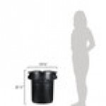 Rubbermaid® BRUTE 20 Gallon Black Executive Round Trash Can and Lid Rubbermaid® BRUTE 20 Gallon Black Executive Round Trash Can and Lid