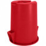 Carlisle 84105505 Bronco 55 Gallon Red Round Trash Can