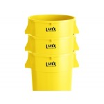 Lavex 44 Gallon Yellow Round Commercial Trash Can Lavex 44 Gallon Yellow Round Commercial Trash Can