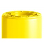 Lavex 44 Gallon Yellow Round Commercial Trash Can Lavex 44 Gallon Yellow Round Commercial Trash Can