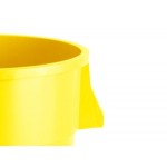 Lavex 44 Gallon Yellow Round Commercial Trash Can Lavex 44 Gallon Yellow Round Commercial Trash Can
