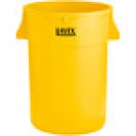 Lavex 44 Gallon Yellow Round Commercial Trash Can Lavex 44 Gallon Yellow Round Commercial Trash Can