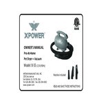 XPOWER B-55 Purple 2-in-1 Portable Pet Hair Dryer and Vacuum - 100 CFM, 120V