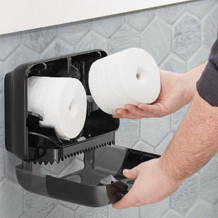 Tork Advanced T7 Coreless 1000 Sheet 2-Ply High Capacity Toilet Paper Roll - 36/Case Tork Advanced T7 Coreless 1000 Sheet 2-Ply High Capacity Toilet Paper Roll - 36/Case
