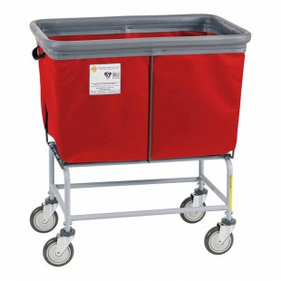 R&B Wire Products, Inc. 6 Bushel Red Elevated Antimicrobial Vinyl Basket Truck with Bumper 466SOB/ANTI/RD R&B Wire Products, Inc. 6 Bushel Red Elevated Antimicrobial Vinyl Basket Truck with Bumper 466SOB/ANTI/RD