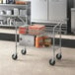 Regency Chrome 1 Shelf and 1 Basket Utility Cart - 18