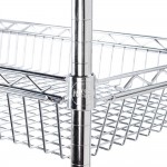 Regency Chrome 1 Shelf and 1 Basket Utility Cart - 18