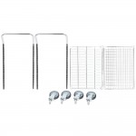 Regency Chrome 1 Shelf and 1 Basket Utility Cart - 18