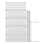 Regency Chrome 5-Shelf Angled Stationary Merchandising Rack - 18 Regency Chrome 5-Shelf Angled Stationary Merchandising Rack - 18