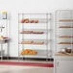 Regency Chrome 5-Shelf Angled Stationary Merchandising Rack - 18 Regency Chrome 5-Shelf Angled Stationary Merchandising Rack - 18