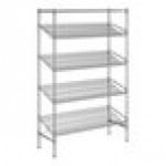 Regency Chrome 5-Shelf Angled Stationary Merchandising Rack - 18 Regency Chrome 5-Shelf Angled Stationary Merchandising Rack - 18