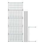 Regency Chrome 5-Shelf Angled Stationary Merchandising Rack - 18 Regency Chrome 5-Shelf Angled Stationary Merchandising Rack - 18