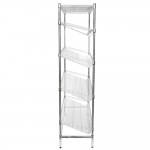 Regency Chrome 5-Shelf Angled Stationary Merchandising Rack - 18 Regency Chrome 5-Shelf Angled Stationary Merchandising Rack - 18