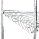 Regency Chrome 5-Shelf Angled Stationary Merchandising Rack - 18 Regency Chrome 5-Shelf Angled Stationary Merchandising Rack - 18