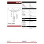 24' LED String Lights with White Cord and (12) S14 Bulbs - 120V, 12W, 2200K